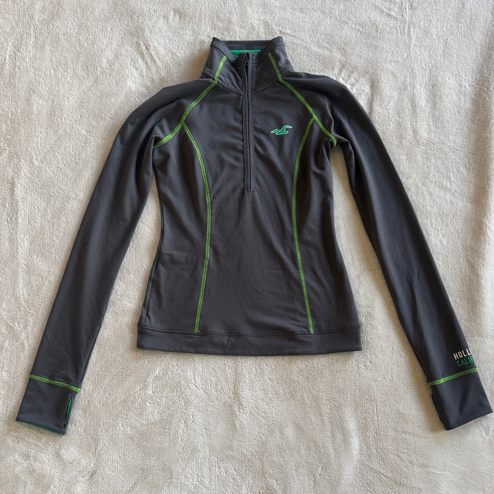 Hollister Athletic Gray Half-Zip